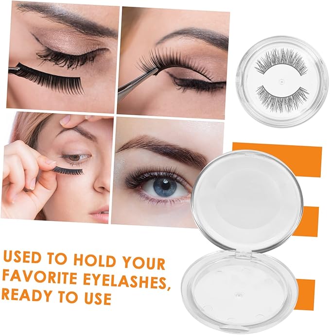 VALICLUD 5pcs False Eyelash Cases Plastic Eyelash Organizer Box Lid for Easy Storage for Travel and Makeup Accessories