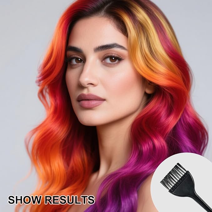 6-Pack Hair Dye Brushes - Reusable Applicator Brushes for Hair Stylists, Salon Use, and Home DIY Dyeing for Men and Women (6 Pack)