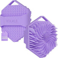 Silicone Body Scrubber – Gentle Exfoliating Shower Scrubber for Body & Bath, Silicone Shower Brush & Loofah Alternative – Non-Slip Silicone Body Brush, Quick Dry, Hygienic - Purple