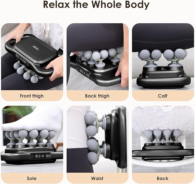 GAXEZO 16 Head Massage Gun Set, Deep Tissue Percussion Massager, 2600mAh Electric Massage Tools with 9 Styles & Levels, Black