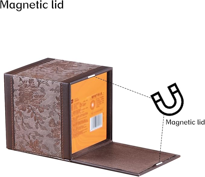 Leather Tissue Box Cover Square,Upgrade 99% Compatible Large Size,Cube Tissue Box Holder for Napkin Facial Paper,Dryer Sheet Dispenser Organizer for Bathroom Vanity Countertop,Night Stand