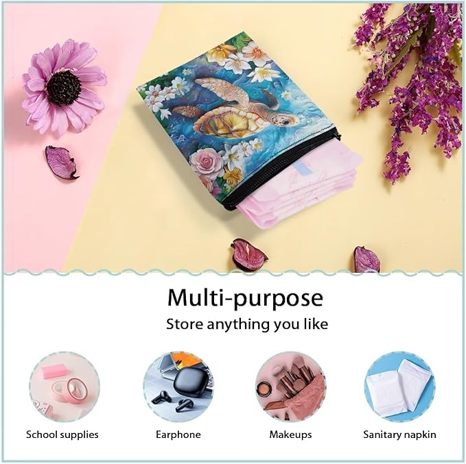 Stylish Period Organizer Bags Waterproof Sanitary Napkin Holder for Women Artsy Fashionable Storage Bags for Any Occasion