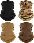 ROXUN Neck Gaiter, 4 Pack Summer Cooling Breathable Face Mask for Outdoors