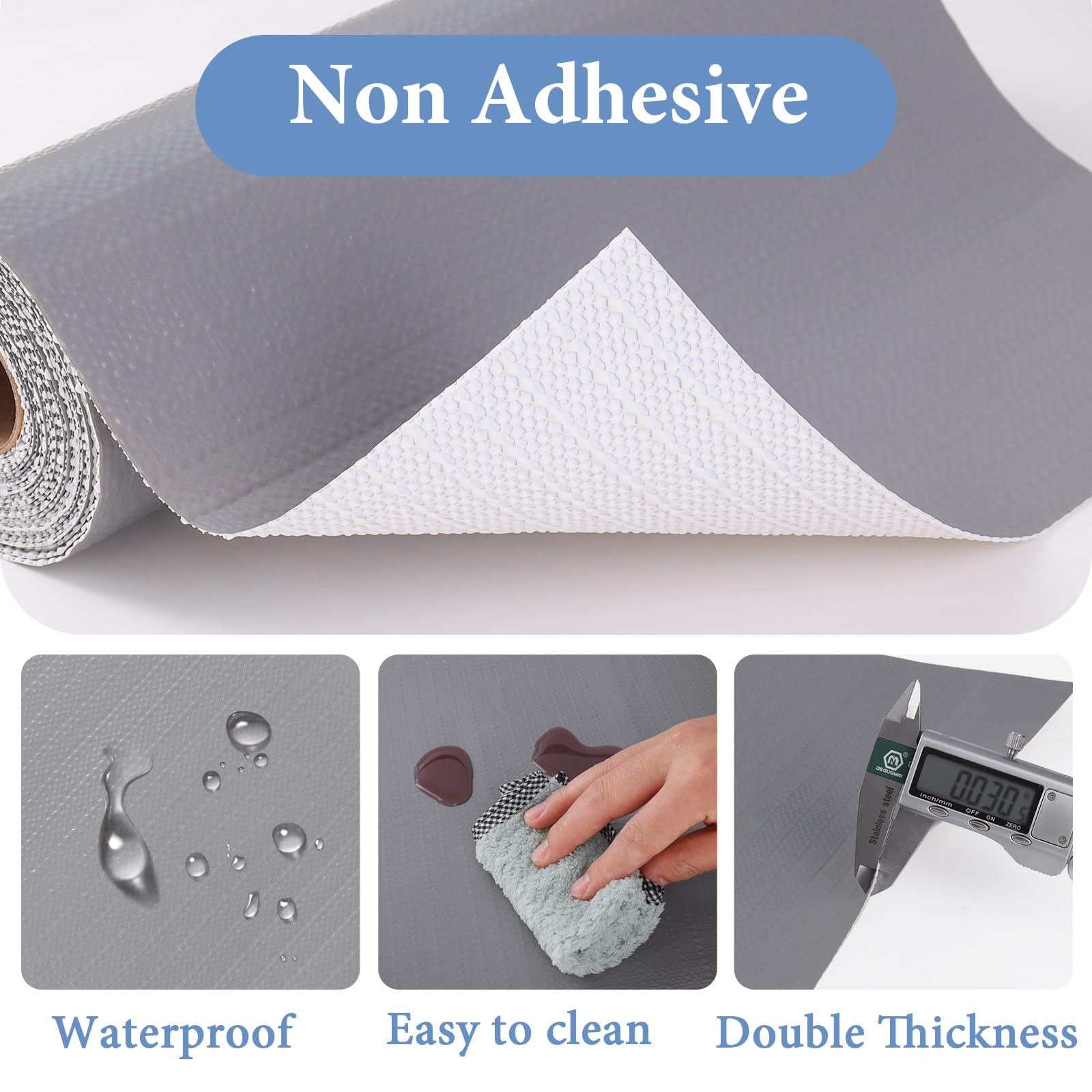 Shelf Liners for Kitchen Cabinets Non Adhesive Drawer Liner 17.3in x 20FT