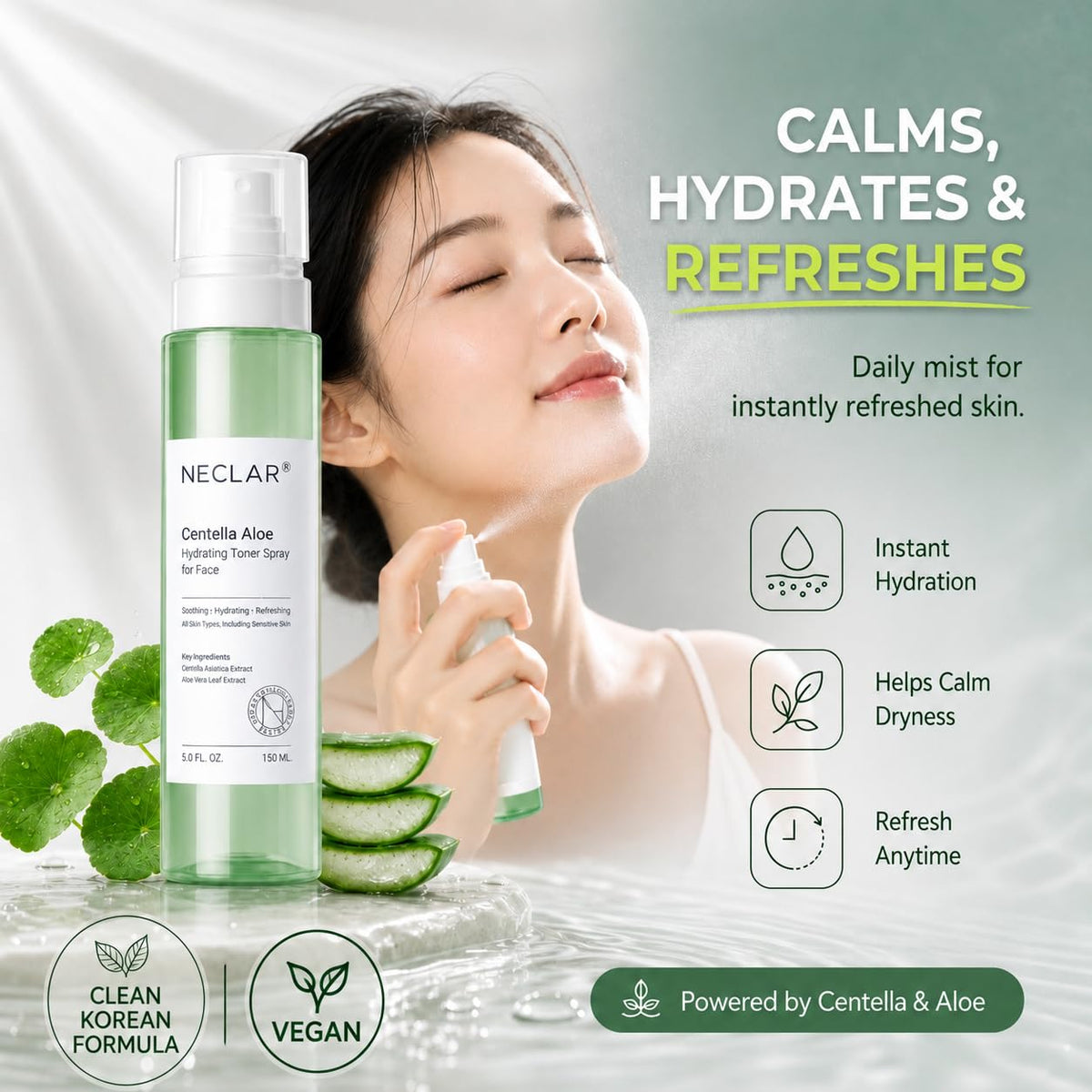 Centella Face Mist - Hydrating Toner Spray - 5 fl oz