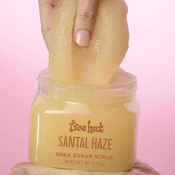 Tree Hut Santal Haze Body Scrub, Exfoliating Sugar Scrub, Vegan, 18 Oz
