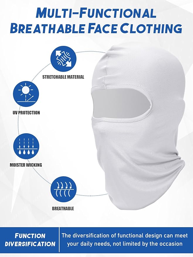 SATINIOR 9 Pack Ski Mask for Men Balaclava Full Face Shiesty Mask Breathable Summer Windproof Hood for Motorcycle Snowboard
