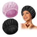 Edoneery Reusable Shower Caps for Women, Waterproof Long Hair Bonnet