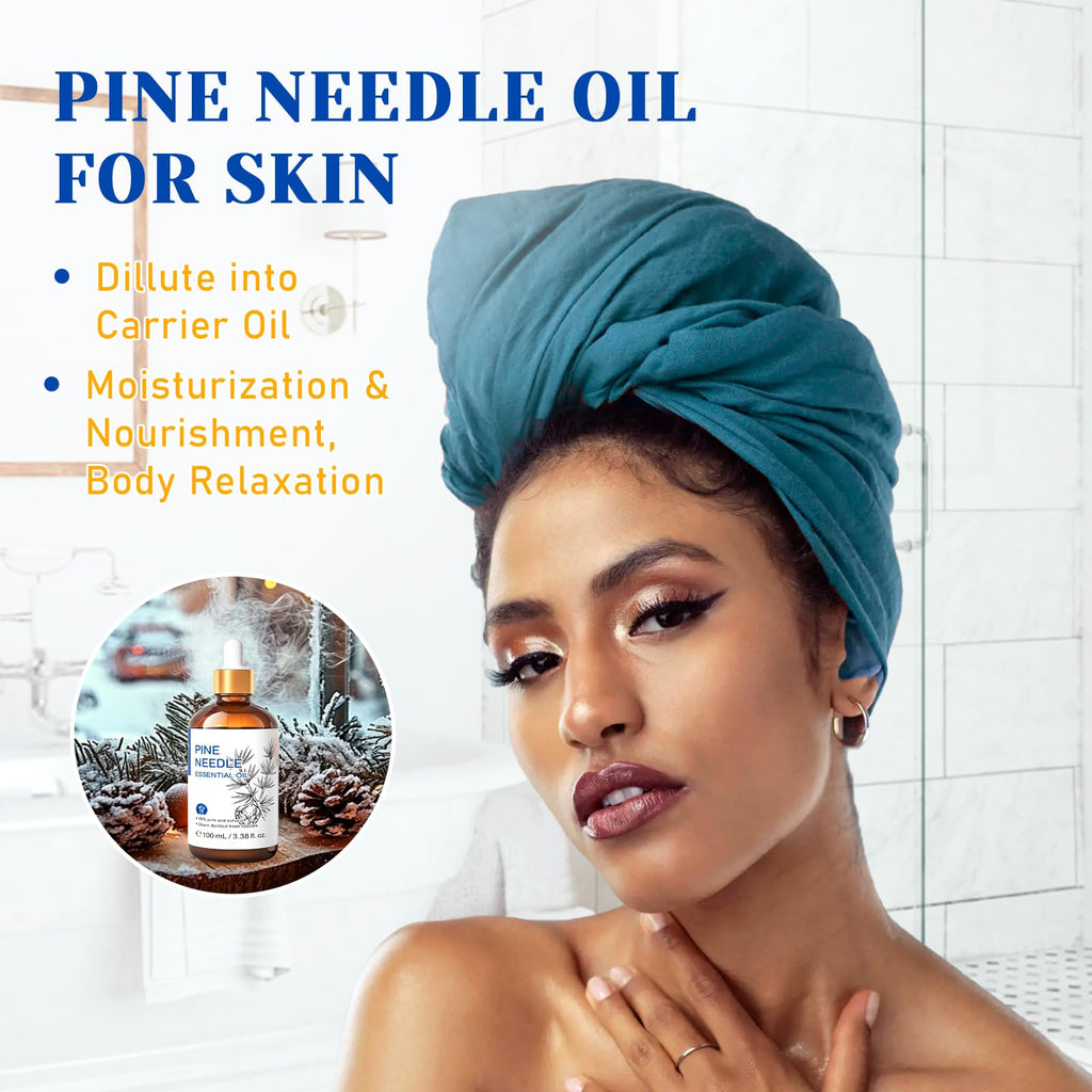 HIQILI Pine Needle Essential Oil for Skin, Candle Making, Cleaning Spray