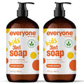 Everyone 3-in-1 Kids Soap, Body Wash, Bubble Bath, Shampoo, 32 Ounce (Pack of 2), Orange Squeeze, made with Essential Oils for Toddlers, tweens and teens
