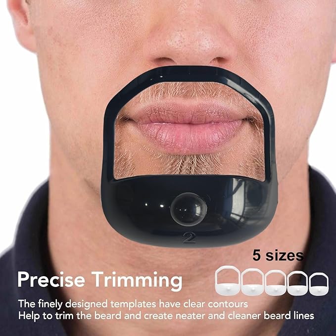 5-piece beard styling template, facial retouching tool, suitable for beard styling