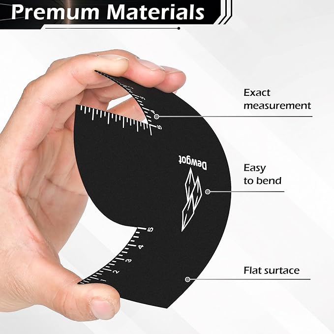 Dewgot Enhancement Card for Barbers with Measurement Indicators, Reusable Barber Hairline Shaping Tool and Color Spray Edge Line Up Tool (1PCS)
