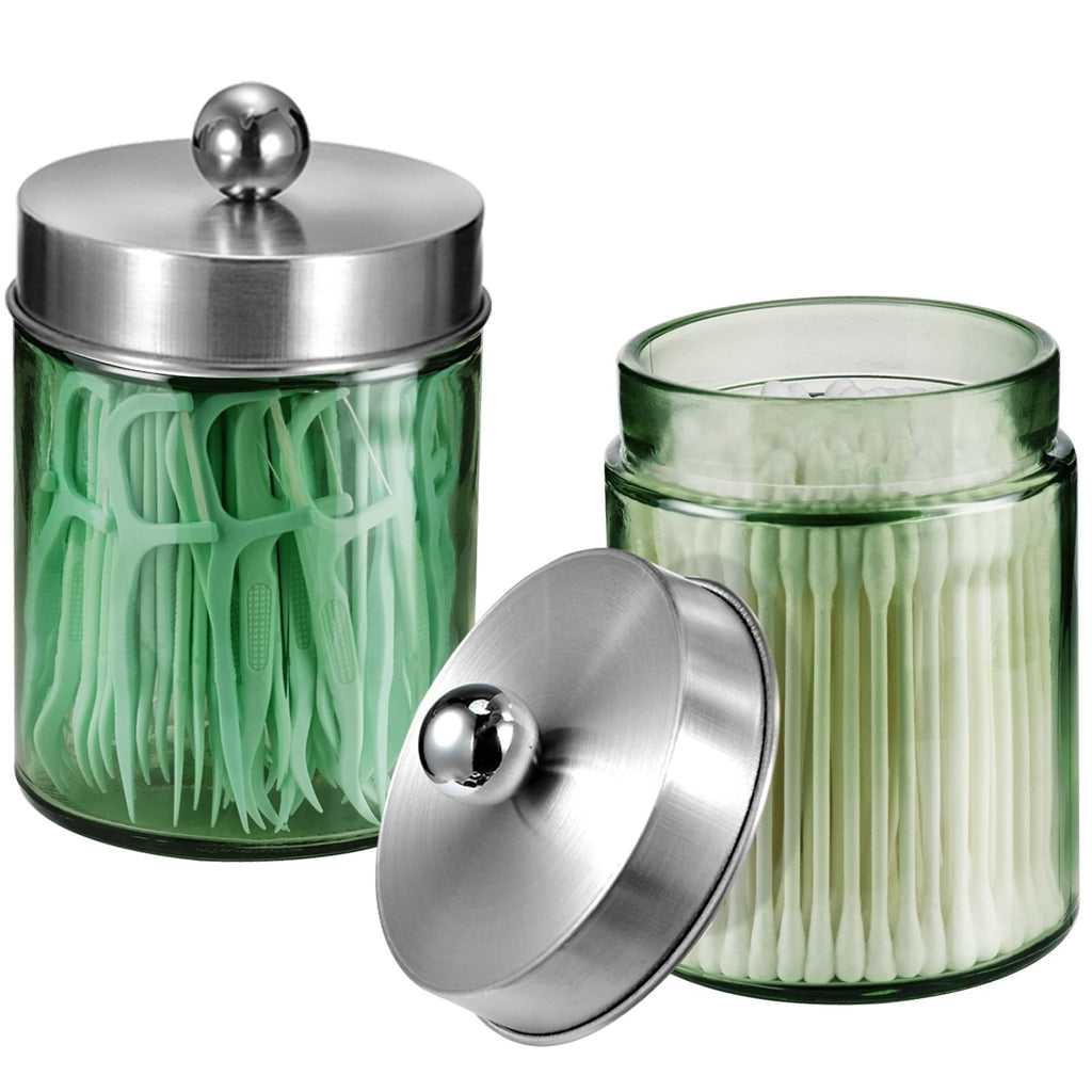 3 Pack Apothecary Jar Canisters Bathroom Vanity Organizer