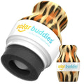 Solar Buddies Sunscreen Applicator - Leopard Single - Refillable Roll on Sponge Sunscreen, Suncream & Lotion Applicator For Kids, Adults & Families - Holds 3.4fl oz, Perfect Size for Travel
