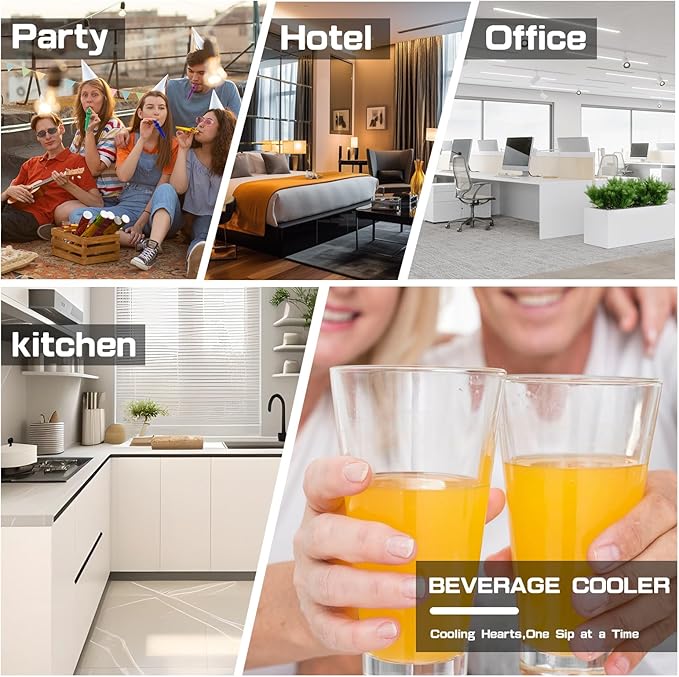 0.9 Cu.Ft Mini Fridge for 24 Cans, Beverage Refrigerator with Clear View Door and Adjustable Shelves, Small Drink Fridge for Soda, Beer, or Wine, Compact Cooler for Bedroom, Office, or Bar