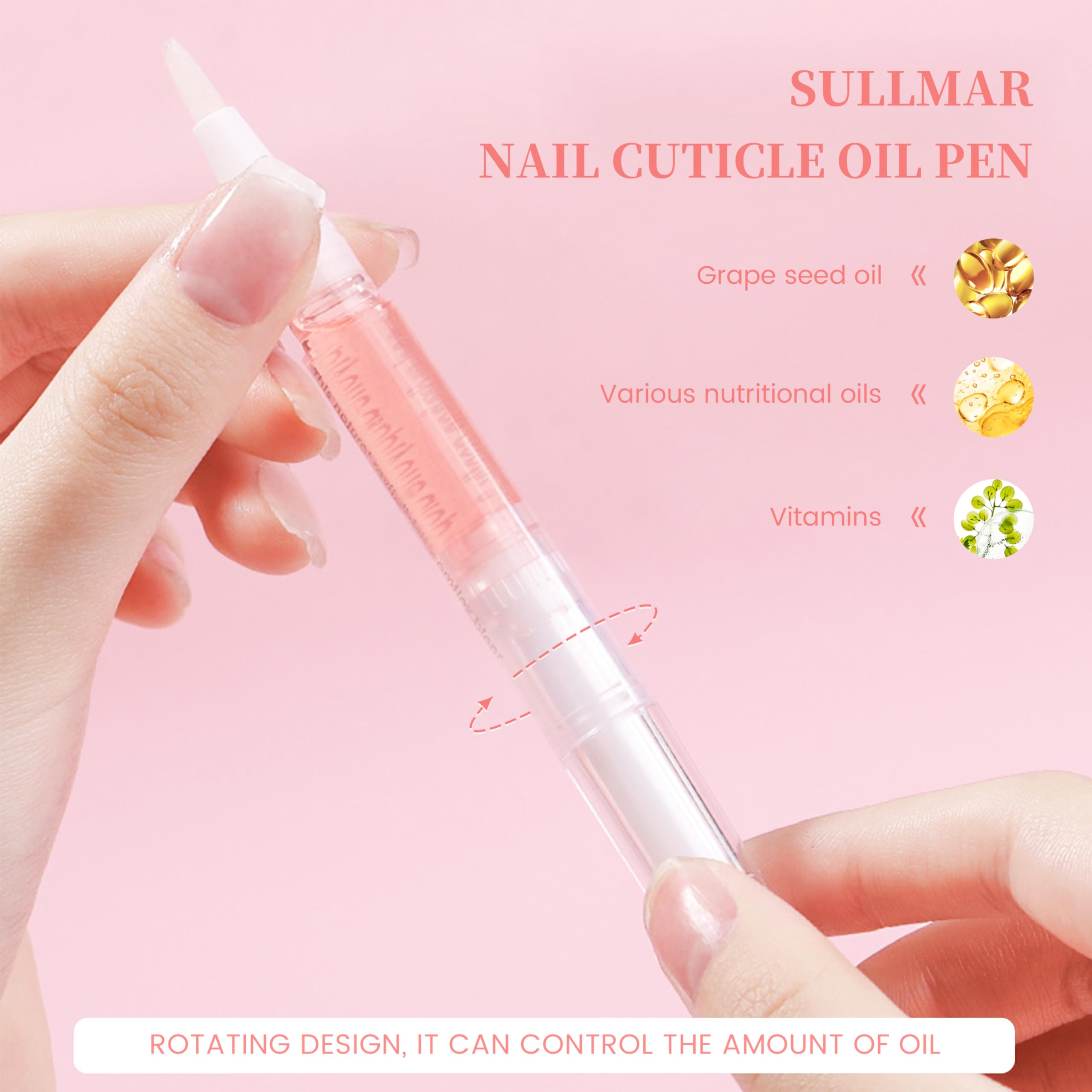 SULLMAR Nail Oil Cuticles Pens 8pcs Nail Care Kit 8 Smell Cuticle Pen Nutrition Oil Nail Art Professional Manicure Set for Nails Softener Nourish Skin