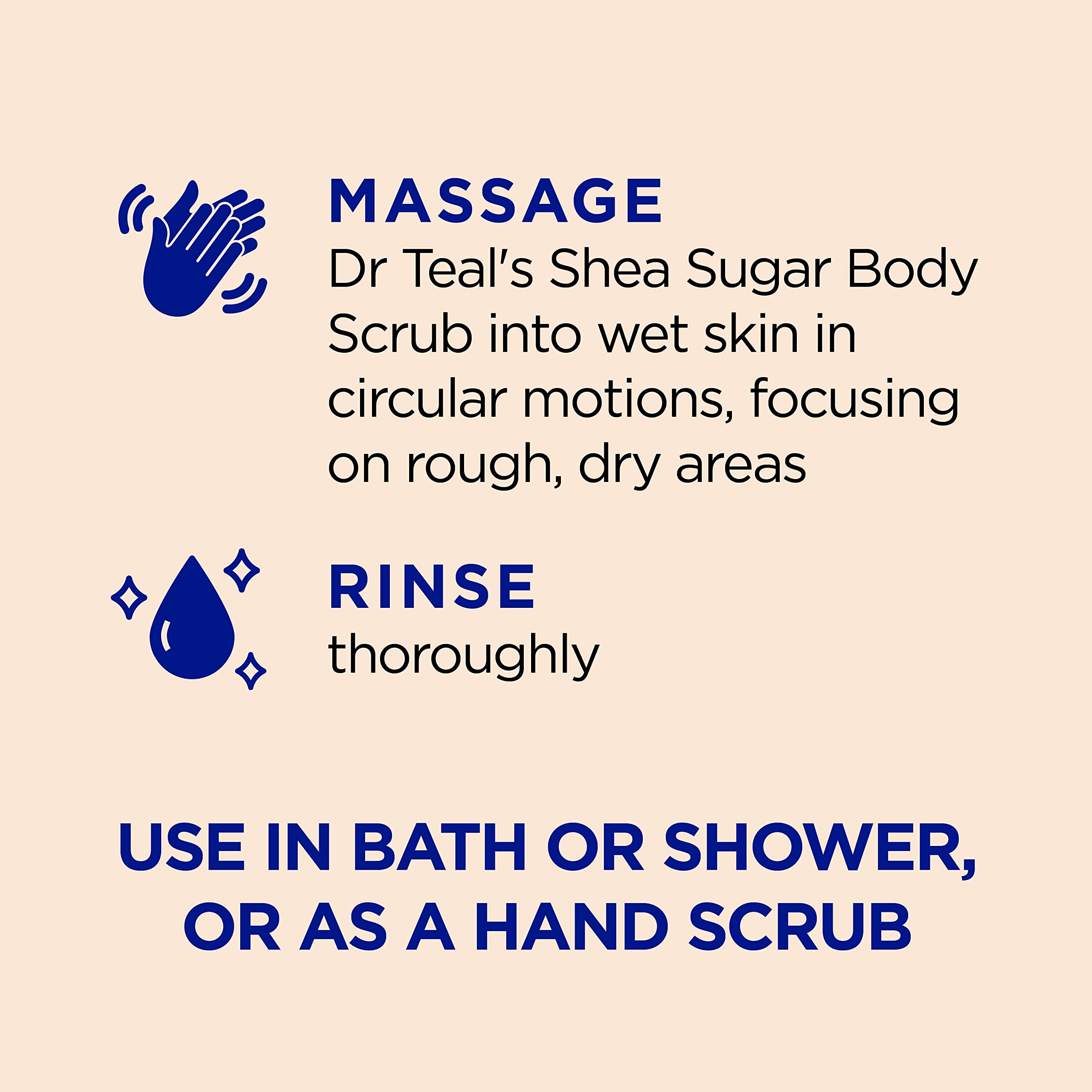 Dr Teal's Shea Sugar Body Scrub, Citrus with Essential Oils & Vitamin C, 19 oz (Pack of 3)