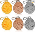 FoldTier 6 Pcs Bath Sponge Deep Cleansing Body Loofah Gentle and Deep Exfoliating Body Scrubber Bath Accessories Men Women Baby Sponge for Bathing Shower (Classic Color)