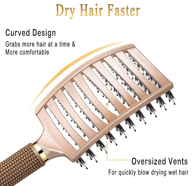 Detangling Brush for Women & Kids, Detangler Brush for Wet & Dry Hair