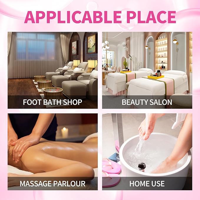 nbc BeautiLab Pedicure Kit Foot Soak Set: Bubble Salt, Sugar Scrub, Massage Mask, Massage Lotion in a Box, 4 Step Foot Spa Kit for Dry Feet, Softens Calluses, Soothes Sore, Tired Feet（3 Set Rose