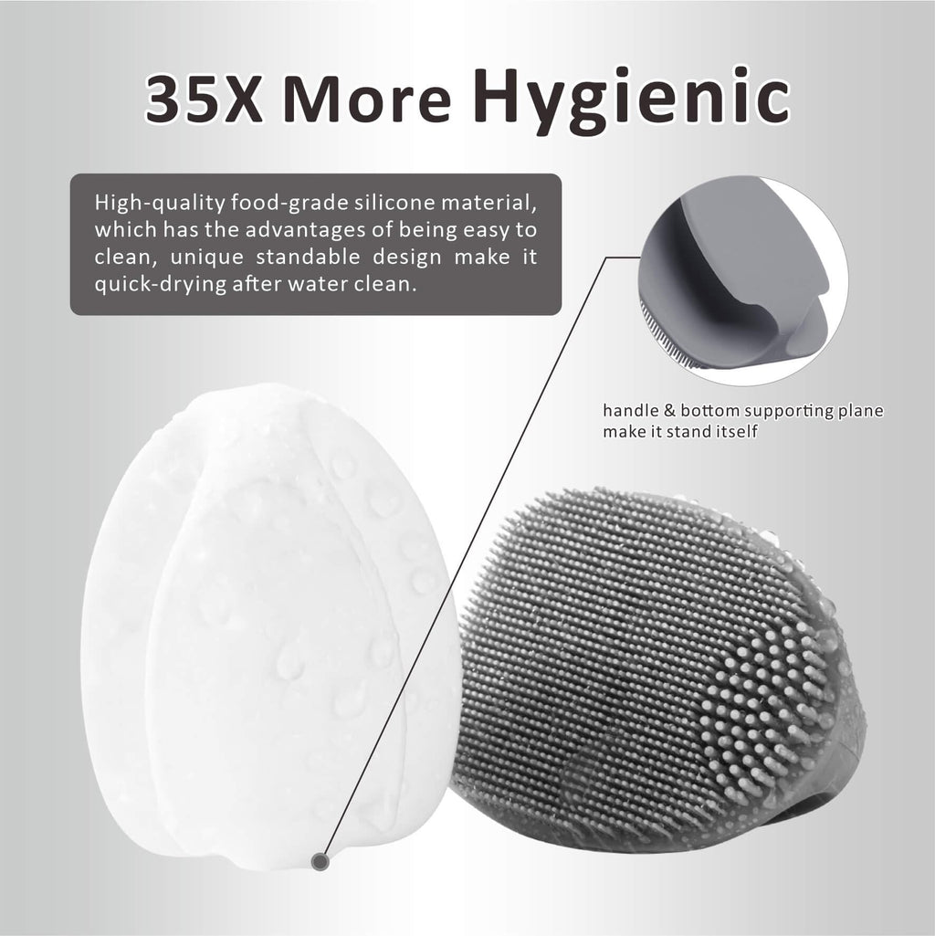 HIEERBUS Silicone Face Scrubber,2 Pack Face Scrubber for Women Men, Manual Face Exfoliator Brushes Scrubber,Facial Cleansing Brush for Exfoliating Blackhead Remover Acne Pore Cleansing Massaging