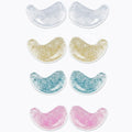 Rovian 8 Pack Reusable Eye Patches, Glitter Cooling Eye Gel Patches for Puffiness, Dark Circles and Quick Makeup Prep