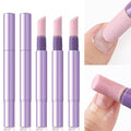 Furtherpretty 5PCS Cuticle Oil Pusher Pen Set, 2-in-1 Ceramic Cuticle Pushers with Oil for Nail Repair, Hangnail & Dry Cuticle Removal, Nail Care Pens for Manicure & Pedicure, Professional Salon Tools