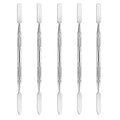Wismee 5Pcs Makeup Spatula tool metal Set Professional Beauty Stainless Steel Cosmetics Mixer Long Metal Spatula Depotting Mixing Tool (#2)