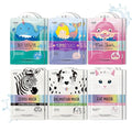 Epielle Character Face Mask Wave & Wild 12 Pack, Fun & Effective Korean Skin Care, Spa Party Favors, Birthday Gifts for Women, Self Care Gifts