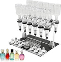 HEIHEIZI Manual Liquid Filling Machine Transfer Tools Kit 12 Bottles, Adjustable Perfume Dispenser Kit, with 12 Pump Heads & 12 Testing Cups, for Perfume Store Studio Salon Bar