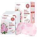 BeHoomi Steam Eye Mask, 10Packs Heated Eye Mask, Self Heating Disposable SPA Warm Compress for Eyes Sleep Mask, Travel Essentials & Relaxation Gifts for Women (Rose Scent)