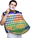 NOUZU Periodic Table Of Elements Print Beard Bib Apron For Men, Beard Hair Catcher For Men Shaving Trimming,Beard Cape Cloth, Black