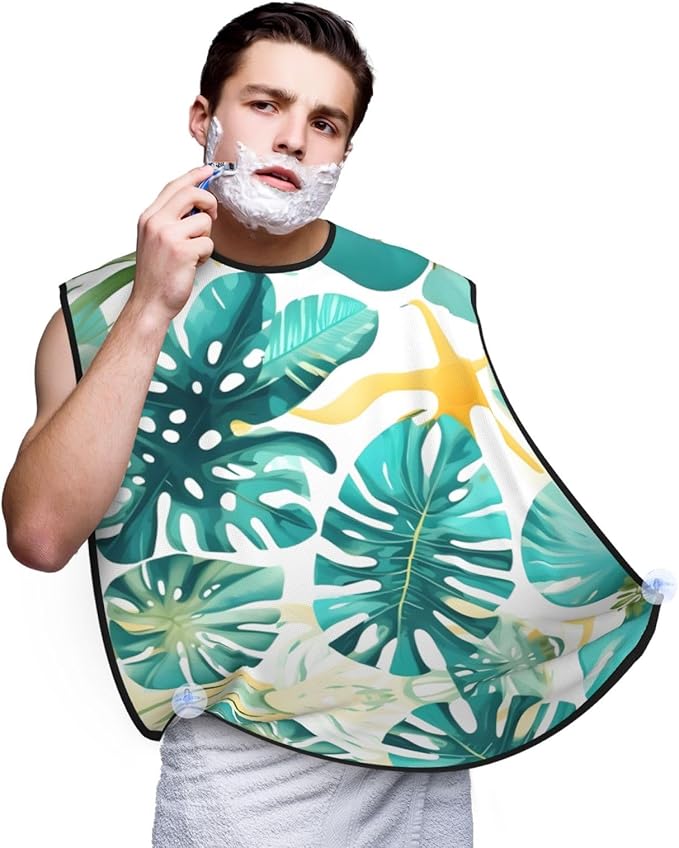 Underwater Scenery Print Beard Bib Shaving Apron, Beard Hair Trimming Cape Gift For Dad