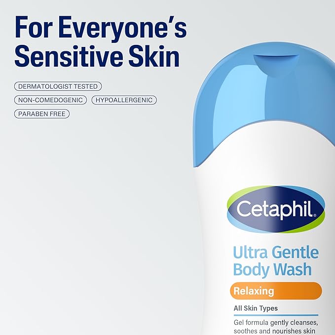 Cetaphil Ultra Gentle Refreshing Body Wash, Hypoallergenic, 16.9 fl oz