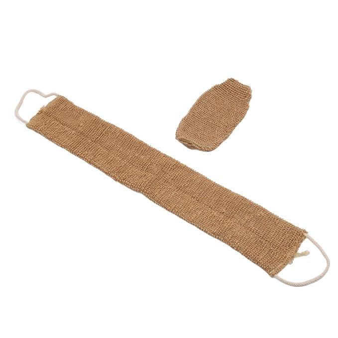 Back Scrubber with Textured Ultra Soft Microfiber Glove Strap Spa Quality Exfoliation for Home or Travel