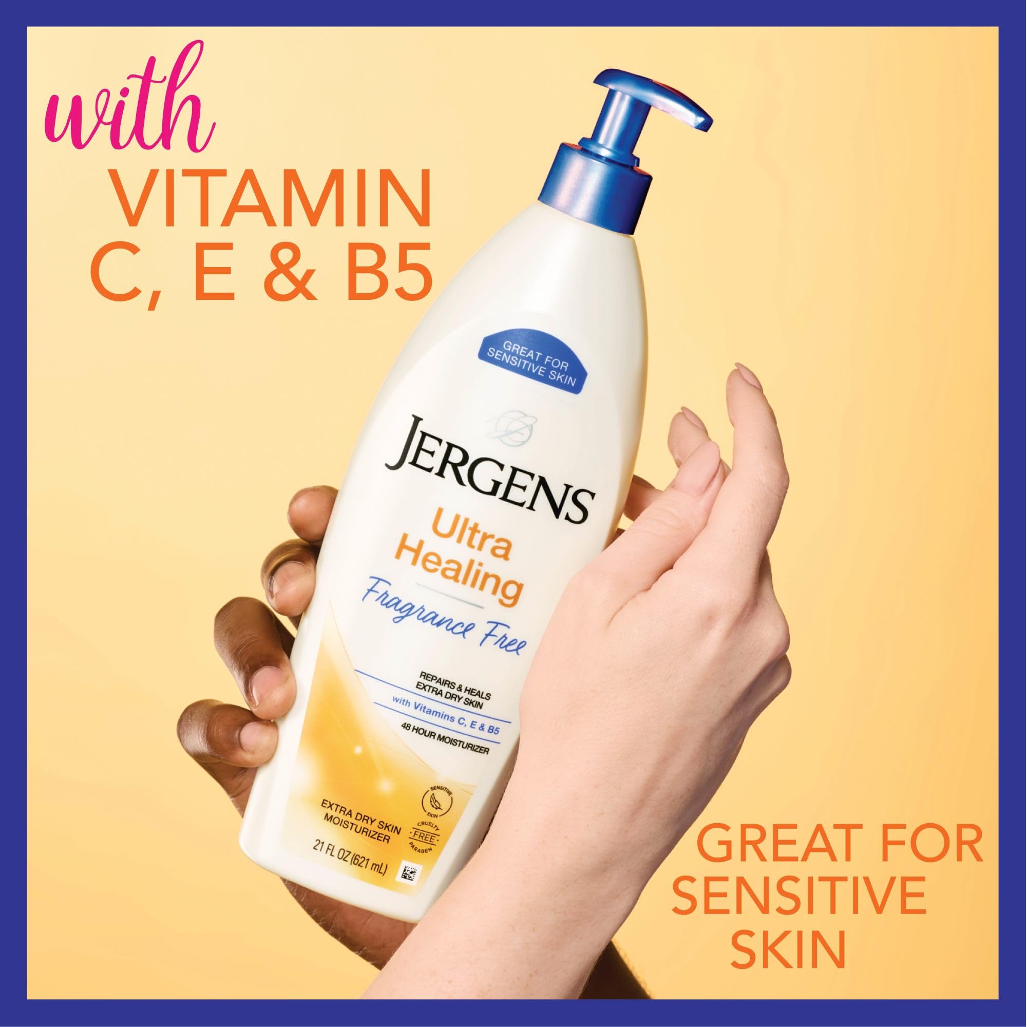 Jergens Ultra Healing Fragrance Free Lotion For Extremely Dry Skin, 21 oz