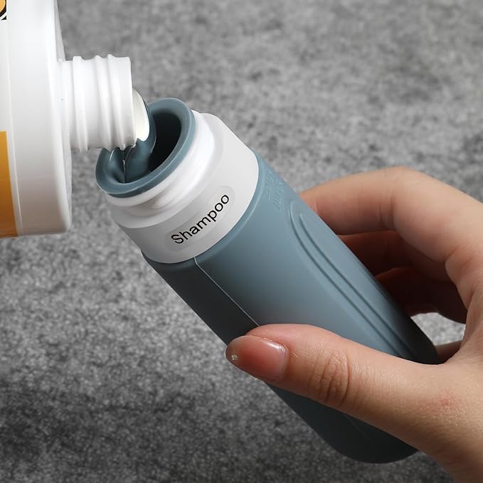CHEODIN Travel Bottles for Toiletries, 5 Pack TSA Approved Travel Size Containers, 3oz Leak Proof Refillable Travel Accessories for Shampoo Conditioner, BPA Free Travel Bottles with Toiletry Bag
