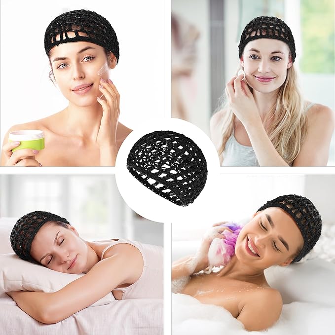Wig Cap Thick Long Hair Caps Adjustable Net Mesh Braided Weaving Making Crochet Sew Weave Fishnet Grip Headband