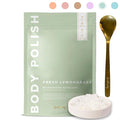 Bonblissity Body Polish, 8oz. - Fresh Lemongrass Scented Body Scrub Exfoliator for Women, Exfoliating Sugar Scrub To Lotion Moisturizer, Gentle Exfoliant for Dry and Sensitive Skin, Handmade in USA