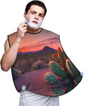 Magic Mushrooms Print Beard Bib Shaving Apron, Beard Hair Trimming Cape Gift For Dad