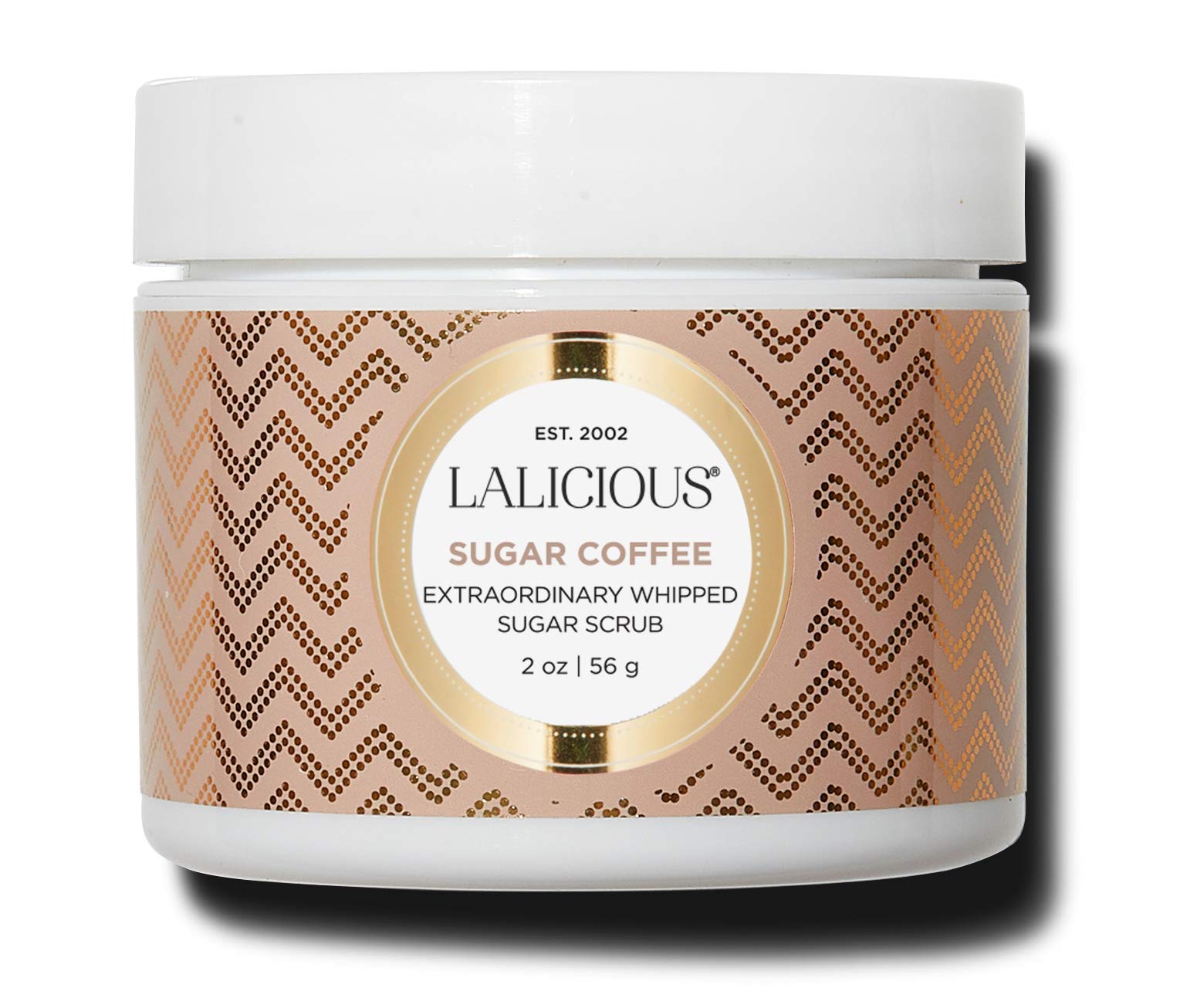 LALICIOUS Sugar Coffee Extraordinary Whipped Sugar Scrub - Cane Sugar Body & Foot Scrub, Exfoliating & Moisturizing Skin Care with Coconut Oil & Honey, No Parabens | TRAVEL SIZE (2oz)