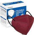 WWDOLL KN95 Face Mask 25 Pack, 5-Layers Breathable KN95 Masks, Red
