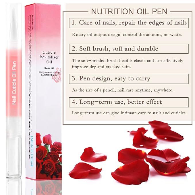 SULLMAR Nail Cuticle Oil Pen 18 Scents Gel Nail Oil Pen Nourishment Polish With Vitamins Moisturized Cuticle Care