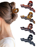 HOKEMP 4 Pack Large Claw Clips for Women Thick hair - 5.12 Inch Hair Claw Clips Non-slip Hair Clips with 360° U-Shaped Spring Strong Hold Hair Clips for Long Curly Hair (Color 2)