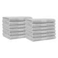 Amazon Basics Highly Absorbent Cotton Washcloths for Bathroom, Machine Washable, Fade-Resistant, 12 x 12 inches, Gray, 12-Pack