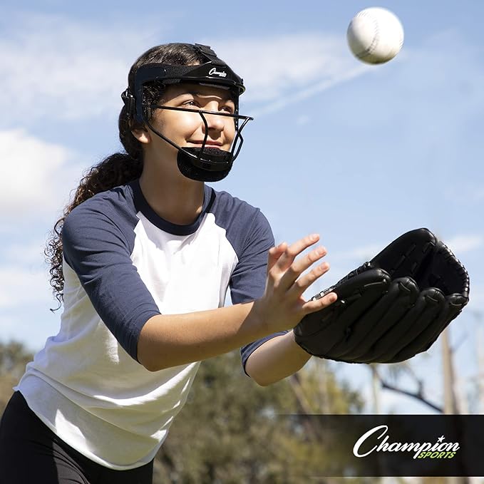 Champion Sports Steel Softball Face Mask – Durable Fielder’s Mask for Youth & Adults, Multiple Colors for Practice & Games