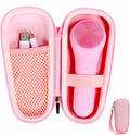 Case Compatible with NågraCoola CLIE Sonic Facial Cleansing Brush, Waterproof Case Storage Carrying Holder Fits for Silicone Face Scrubber and Charging Cable (Box Only), Pink