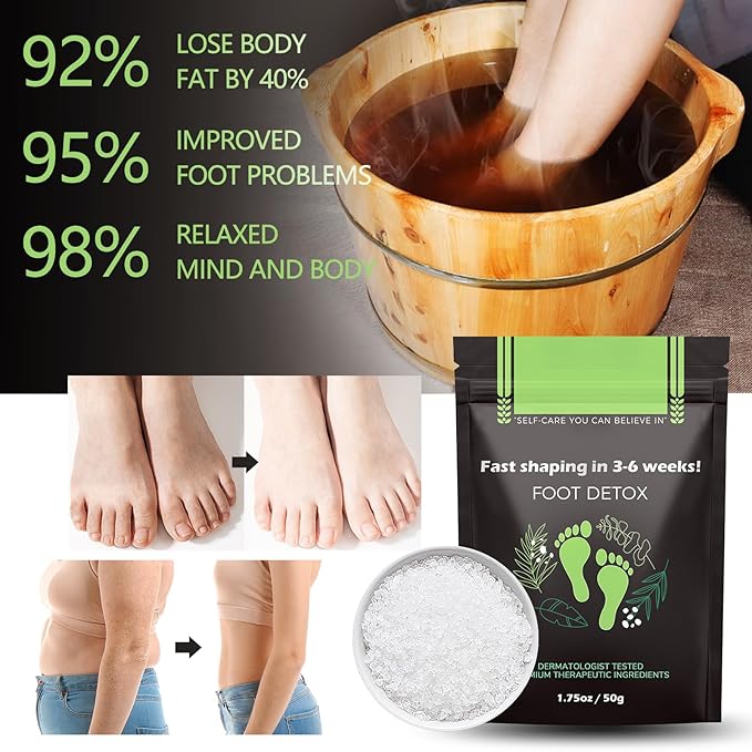2Pack Herbal Body Detox Foot Soak Salt, Detox & Shaping Cleansing for Men and Women, Daily Rebody Body Detoxingherbs Foot Soak Salt for a Relaxing and Soothing Experience