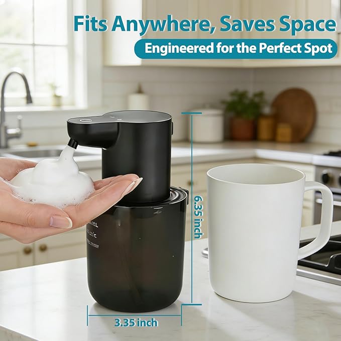 Automatic Foaming Hand Soap Dispenser - 13.5oz modunful M2 DA1501 Black