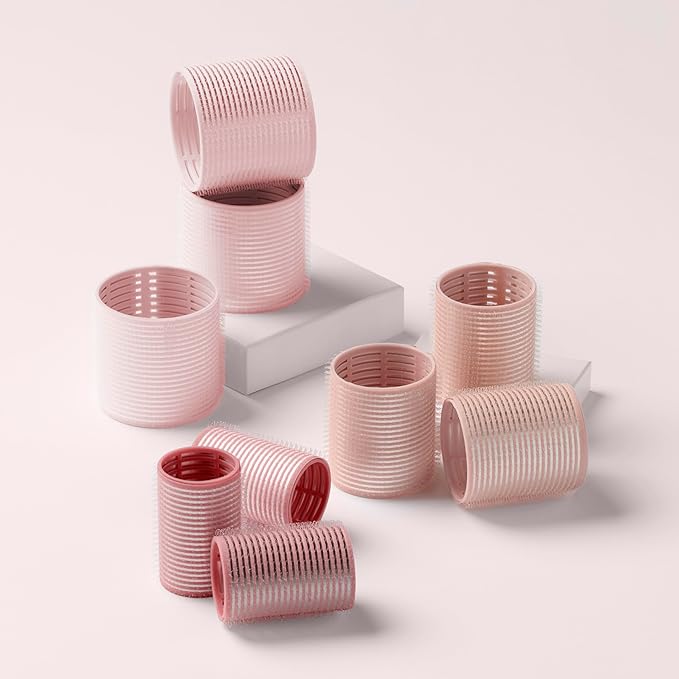 The Hair Edit Ceramic Core Hair Rollers for Salon-Quality Volume Professional Grade Thermal Rollers, Heat or No-Heat Styling, Soft Waves & Bouncy Blowouts, Root Lift, Long-Lasting Shine 9 Pack